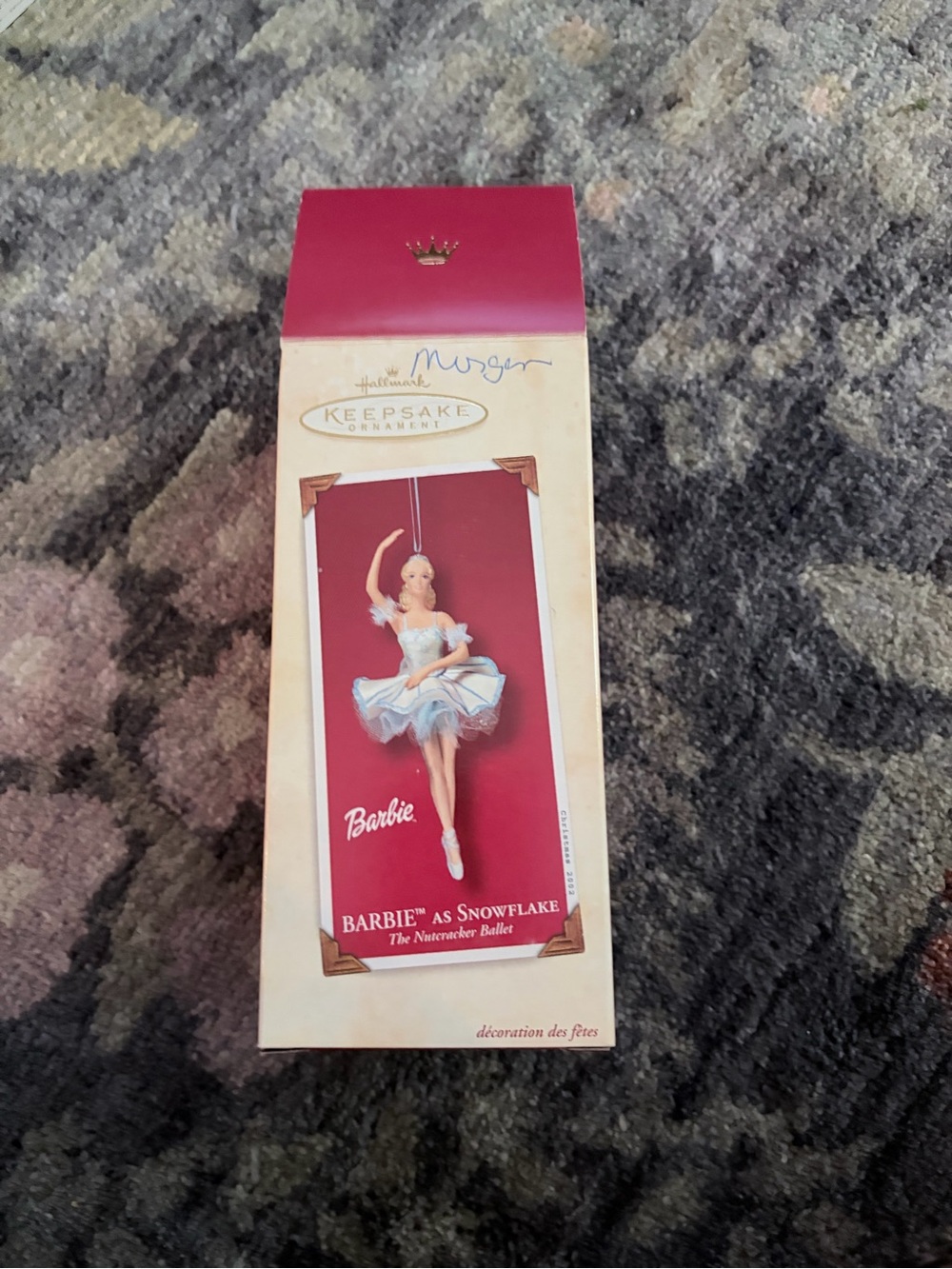 Barbie Keepsake Ornament in White and Pink Box